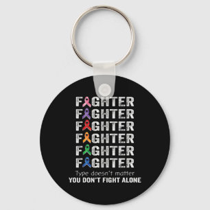 Fighter Cancer Survivor Awareness World Cancer Day Key Ring