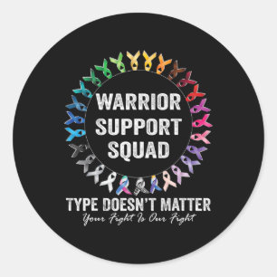 Fighter Cancer Survivor Awareness Your Fight Is Ou Classic Round Sticker