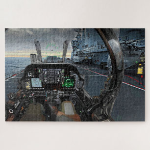 Fighter Cockpit on Carrier Jigsaw Puzzle 1014 pc.