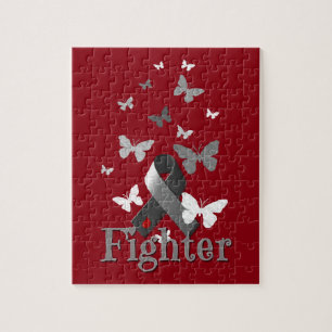 Fighter Diabetes Awareness Ribbon Jigsaw Puzzle