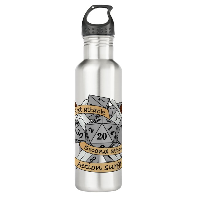 Fighter Dice Design 710 Ml Water Bottle (Front)
