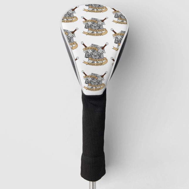 Fighter Dice Design Golf Head Cover (Front)