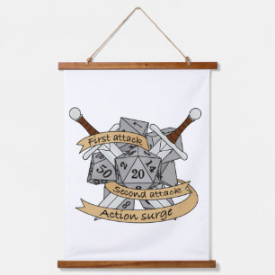 Fighter Dice Design Hanging Tapestry