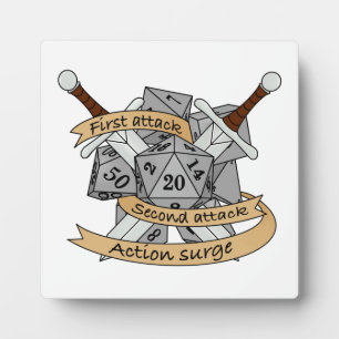 Fighter Dice Design Plaque