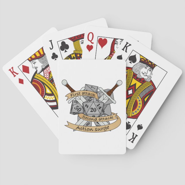 Fighter Dice Design Playing Cards (Back)