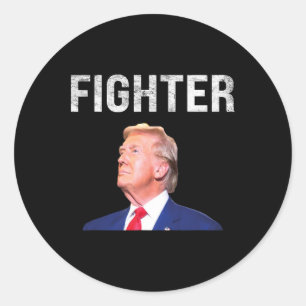 Fighter Donald Trump 2024 Classic Round Sticker