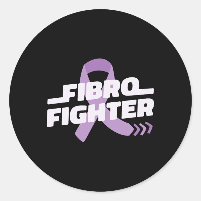 Fighter Fight Fibromylagia Raise Awareness Meme Gi Classic Round Sticker (Front)