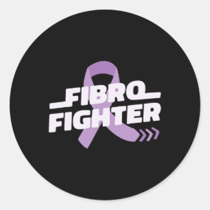 Fighter Fight Fibromylagia Raise Awareness Meme Gi Classic Round Sticker