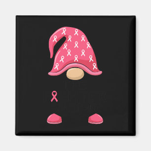 Fighter Gnome - Breast Cancer Awareness Gnome Cost Magnet