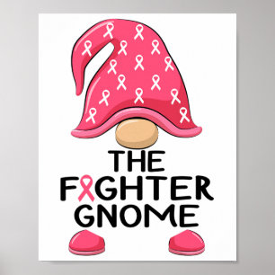 Fighter Gnome - Breast Cancer Awareness Gnome Cost Poster