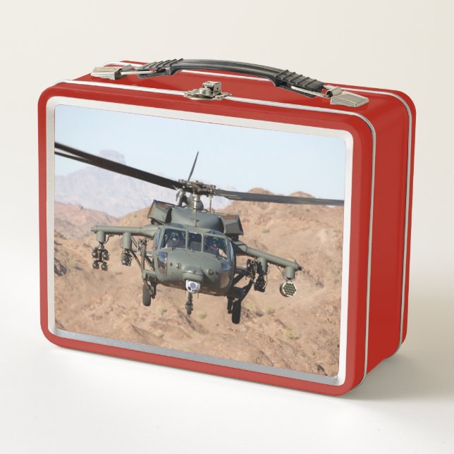 Fighter Helicopter Metal Lunch Box (Front)
