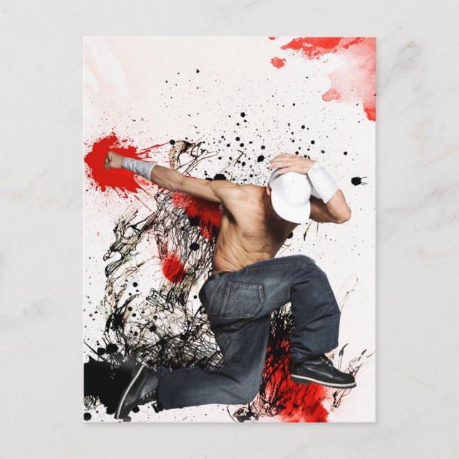 Fighter Hip hop dancer Postcard (Front)
