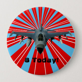 Fighter Jet 10 Cm Round Badge