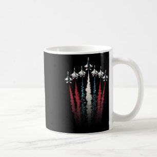 Fighter Jet Aeroplane American Flag 4th Of July Pa Coffee Mug