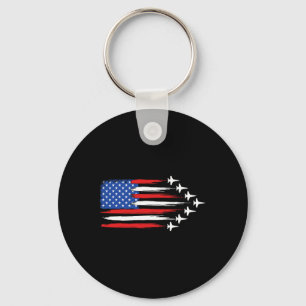 Fighter Jet Aeroplane American Flag Fighter Jets 4 Key Ring
