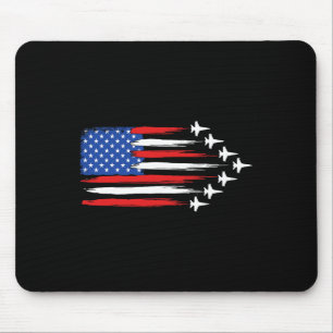 Fighter Jet Aeroplane American Flag Fighter Jets 4 Mouse Pad