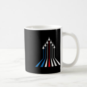 Fighter Jet Aeroplane Usa Flag 4th Of July Patriot Coffee Mug