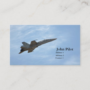 Fighter Jet Business Card