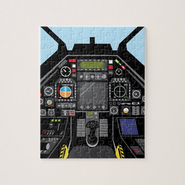 Fighter Jet Cockpit Jigsaw Puzzle (Vertical)