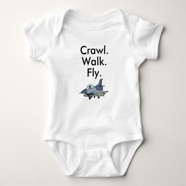 Fighter Jet Military Baby Bodysuit (Front)