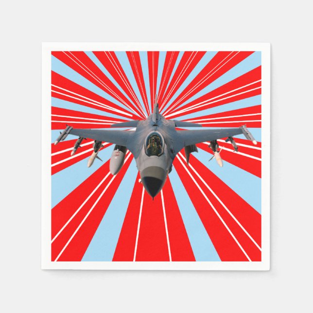 Fighter Jet Napkin (Front)