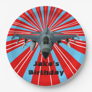 Fighter Jet Paper Plates 9 in