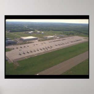 Fighter jets on ramp ready_Military Aircraft Poster