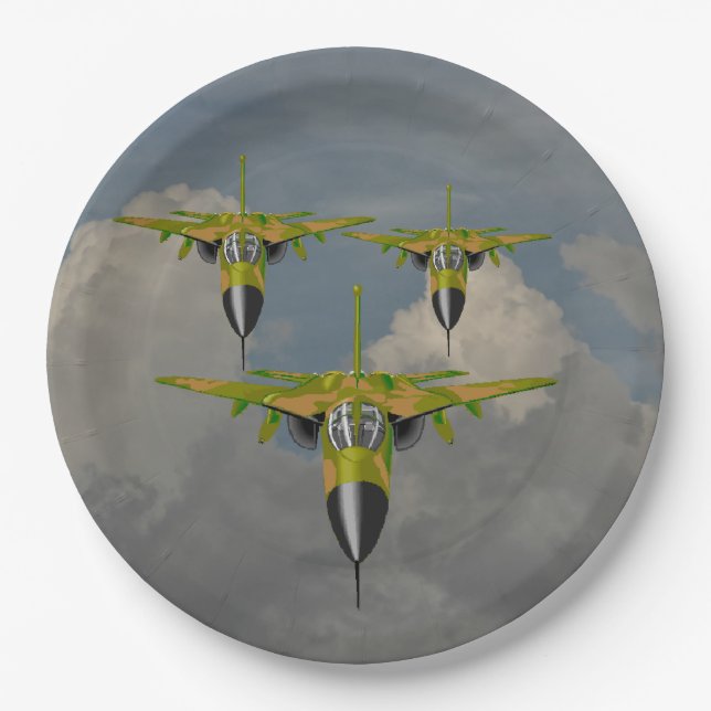 FIGHTER JETS PAPER PLATE (Front)