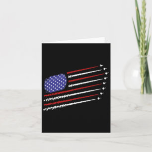 Fighter Jets With Usa American Flag 4th Of July Ce Card