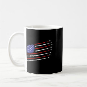 Fighter Jets With Usa American Flag 4th Of July Ce Coffee Mug