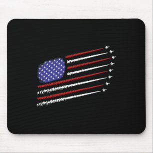 Fighter Jets With Usa American Flag 4th Of July Ce Mouse Pad