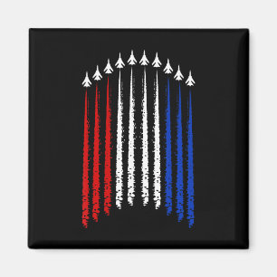 Fighter Jets With Usa Flag 4th Of July Patriotic F Magnet