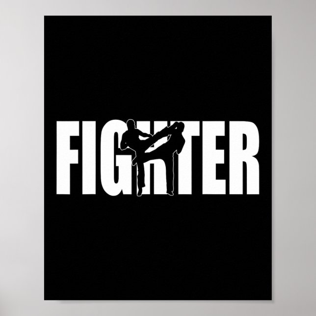 Fighter Mma Kickboxing Muay Thai Mixed Martial Art Poster (Front)