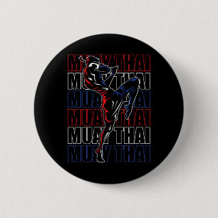 Fighter Muay Thai Sports Martial Arts Mma Thailand 6 Cm Round Badge