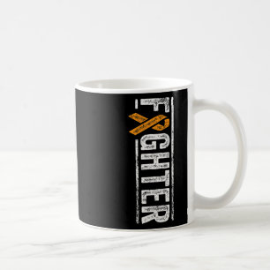 Fighter Orange Ribbon Leukaemia Awareness Cancer P Coffee Mug