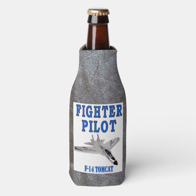 FIGHTER PILOT F-14 TOMCAT BOTTLE COOLER (Bottle Front)