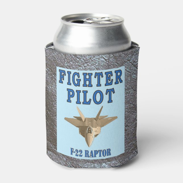 FIGHTER PILOT F-22 RAPTOR CAN COOLER (Can Front)