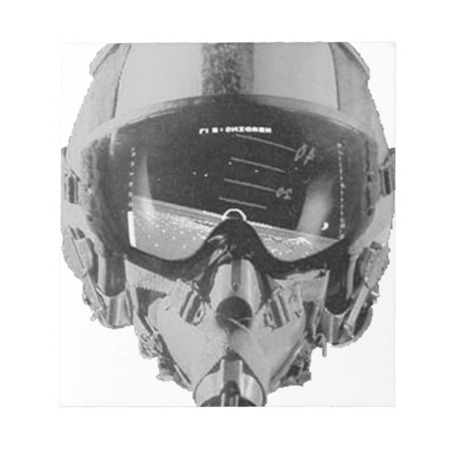 Fighter Pilot Helmet and Altimeter Notepad (Front)