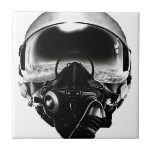 Fighter Pilot Helmet Ceramic Tile