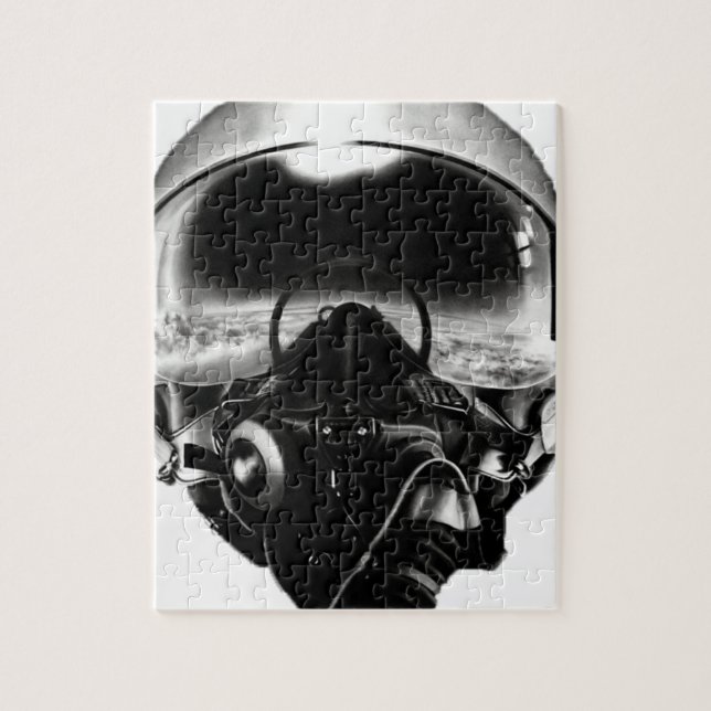 Fighter Pilot Helmet Jigsaw Puzzle (Vertical)