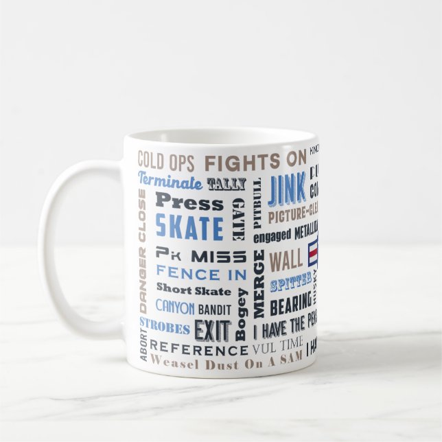 Fighter Pilot Mug with Pilot Lingo and A-10 (Left)