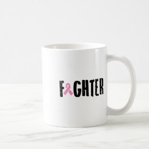 Fighter Pink Ribbon Breast Cancer Awareness Warrio Coffee Mug