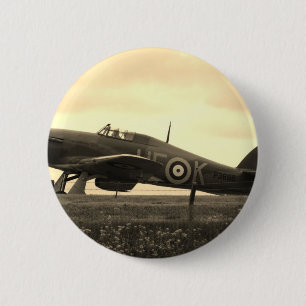Fighter Scrambled For Take Off 6 Cm Round Badge