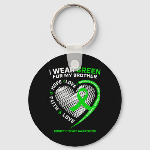 Fighter Warrior Gifts Brother Green Kidney Disease Key Ring