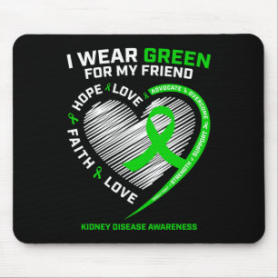Fighter Warrior Gifts Friend Green Kidney Disease Mouse Pad