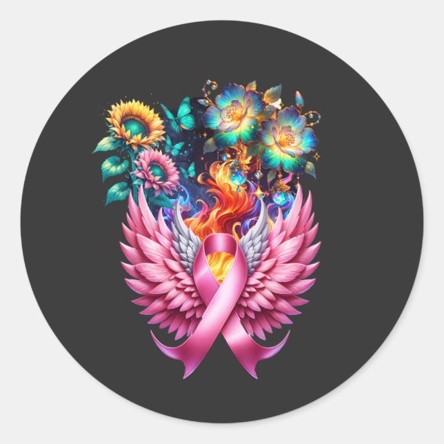 FIGHTER'S BEAUTY CLASSIC ROUND STICKER (Front)