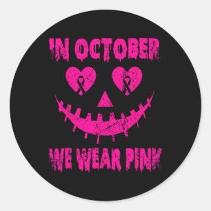 Fighters Emble Get Your Pink Jackolantern Tee  Classic Round Sticker