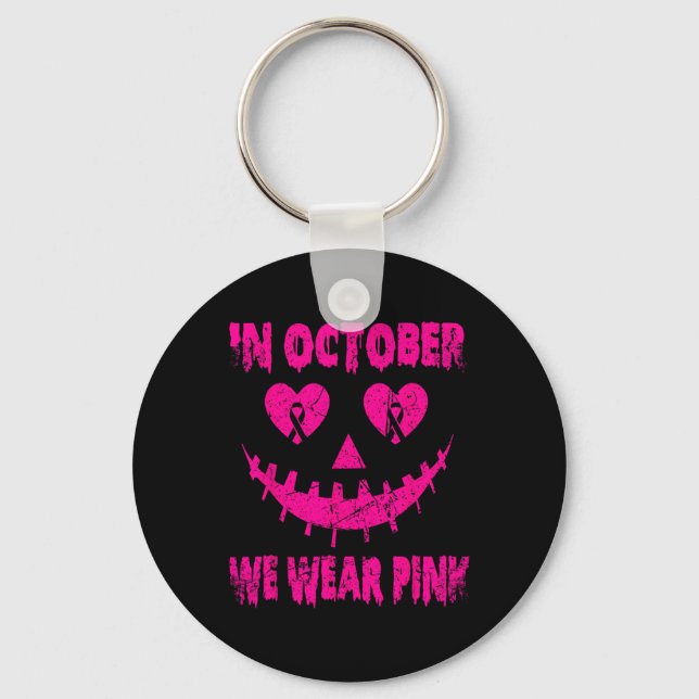 Fighters Emble Get Your Pink Jackolantern Tee  Key Ring (Front)
