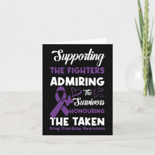 Fighters Honouring Taken Drug Overdose Awareness 4 Card