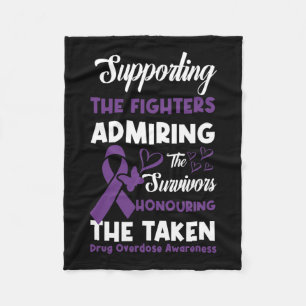 Fighters Honouring Taken Drug Overdose Awareness 4 Fleece Blanket